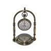 Pirinç Masa Üstü Pusulalı Saat 15224