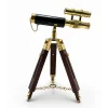 Pirinç Tripod Teleskop Dekoru Ahşap Ayaklı Nı5392B
