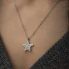 Supertrend ​​gümüş Baget Taşlı Yıldız Kolye