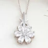 Supertrend Gümüş Beyaz Sevgi Çiçeği Kadın Kolye