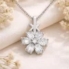 Supertrend Gümüş Beyaz Sevgi Çiçeği Kadın Kolye