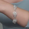 Supertrend Gümüş Damla Papatya Telkari Kadın Bileklik
