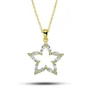 Supertrend ​gümüş Gold Baget Taşlı Yıldız Kadın Kolye