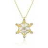 Supertrend Gümüş Gold Kar Çiçeği Bayan Kolye