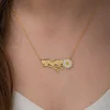 Supertrend ​gümüş Gold Kişiye Özel Kalpli Papatya Kolye