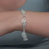 Supertrend Gümüş İkili Yaprak Telkari Kadın Bileklik