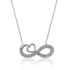 Supertrend Gümüş Kalpli Sonsuzluk Bayan Kolye