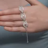 Supertrend Gümüş Lale Motifli Telkari Kadın Bileklik