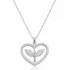 Supertrend Gümüş Mikail Meleği Figürlü Kalp Kadın Kolye