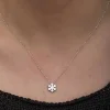 Supertrend Gümüş Minimal Kar Tanesi Kadın Kolye