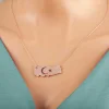 Supertrend Gümüş Rose Ay Yıldız Türkiye Haritası Kadın Kolye