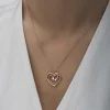 Supertrend Gümüş Rose Birleşmiş Kalpler Kadın Kolye
