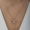 Supertrend Gümüş Rose Birleşmiş Kalpler Kadın Kolye