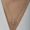 Supertrend Gümüş Rose Bombeli Kalp Kadın Kolye