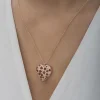 Supertrend Gümüş Rose Bombeli Kalp Kadın Kolye