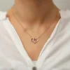 Supertrend Gümüş Rose İki Kalp Bayan Kolye