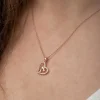 Supertrend Gümüş Rose Kalbin İçinde Üç Kalp Kolye