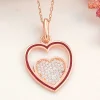 Supertrend Gümüş Rose Kalp Kadın Kolye