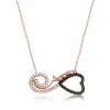 Supertrend Gümüş Rose Kalpli Sonsuzluk Annem Kolye