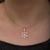 Supertrend Gümüş Rose Kar Tanesi Kadın Kolye