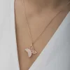 Supertrend Gümüş Rose Kelebek Kadın Kolye