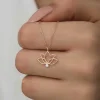 Supertrend Gümüş Rose Lotus Çiçeği Kadın Kolye