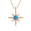 Supertrend ​gümüş Rose Mavi Opal Taşlı Kutup Yıldızı Kolye