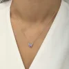 Supertrend Gümüş Rose Minimal Kelebek Bayan Kolye
