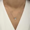 Supertrend Gümüş Rose Minimal Kelebek Bayan Kolye
