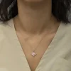 Supertrend Gümüş Rose Pembe Taşlı Umut Çiçeği Kolye