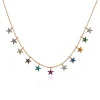 Supertrend ​gümüş Rose Renkli Yıldızlar Bayan Kolye