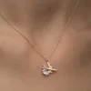 Supertrend Gümüş Rose Tek Taşlı Uçak Kadın Kolye