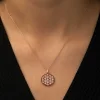 Supertrend Gümüş Rose Yaşam Çiçeği Kolye