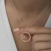 Supertrend Gümüş Rose Yıldız Detaylı Halka Kadın Kolye