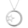 Supertrend Gümüş Yıldız Detaylı Halka Kadın Kolye