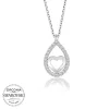 Supertrend Swa Taşlı Gümüş Damla Kalp Bayan Kolye