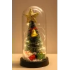 Yılbaşı Temalı Işıklı  Dekoratif Cam Fanus SPR5078