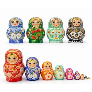 10Lu Ahşap Matruşka Seti TKN5380