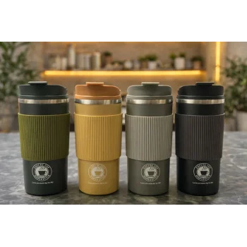 500ml Paslanmaz Çelik Termos Mug - Sızdırmaz Kapaklı Çift Katmanlı Termos TKN3133