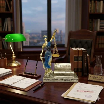 Polyester Kartvizitli Adalet Figürü TKN4426