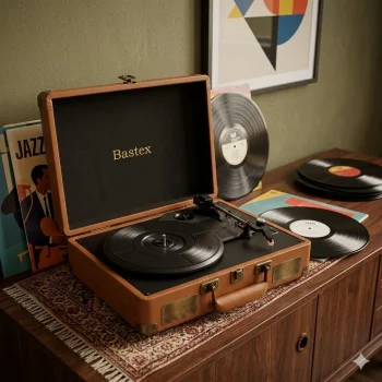 Çanta Tasarımlı Derili Pikap Plak Çalar TKN2101