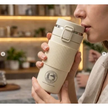 500 Ml Paslanmaz Çelik Termos Dereceli Mug - Sızdırmaz Kapaklı Çift Katmanlı Dereceli Termos  TKN4627