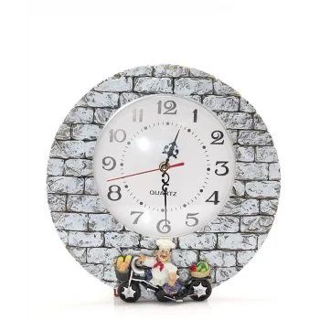 Duvara Asmalı Aşcı Tasarımlı Polyester Saat TKN1542