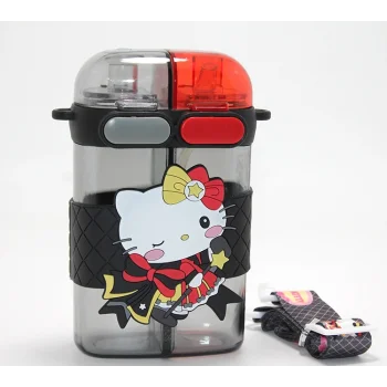 Hello Kitty Figürlü Çift Bölmeli Matara Suluk TKN4716
