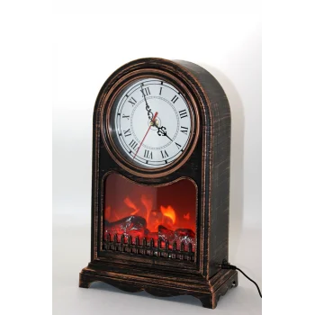 Led Işıklı Saatli Şömine Aalk2501