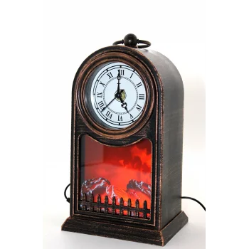 Led Işıklı Saatli Şömine Aalk2509