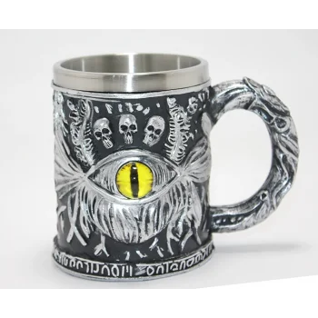 Mistik Ejderha Gözü 3D Kabartmalı Paslanmaz Çelik Kupa Bardak TKN4371