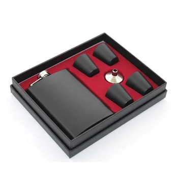 Paslanmaz Çelik 4 Shot Bardaklı Matara Seti TKN2669