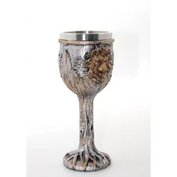 Paslanmaz Çelik Aslan Büstü Kadeh Bardak TKN2563