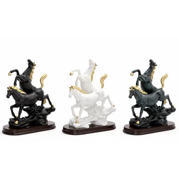 Polyester 2Li Şahlanmış At Figürü TKN1626